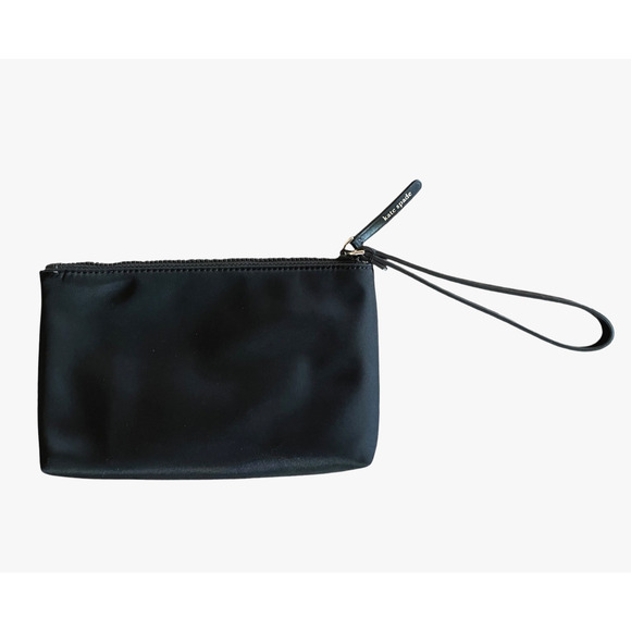 KATE SPADE Jae Women's Black Nylon Double Zip Compartments Wristlet Clutch Bag - Picture 5 of 8